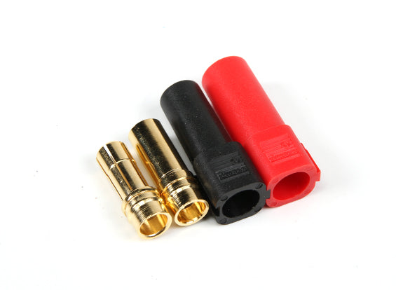 Amass XT150 (w/6mm Gold) Connectors - Red & Black (5 pair per pack)