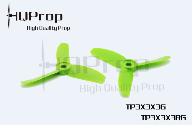 HQ Prop Tri Blade 3*3*3 Green (2 CW & 2 CCW)