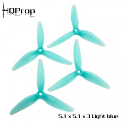 HQ Durable Prop 5.1X5.1X3 (2CW+2CCW)Color Light Blue Poly Carbonate