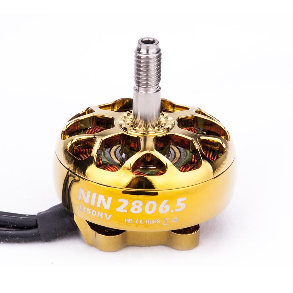 FLYWOO NIN PLUS N2806.5 2806.5 2-6S 1350KV FPV MOTOR Brushless for RC(GOLD) without screw and prop nut