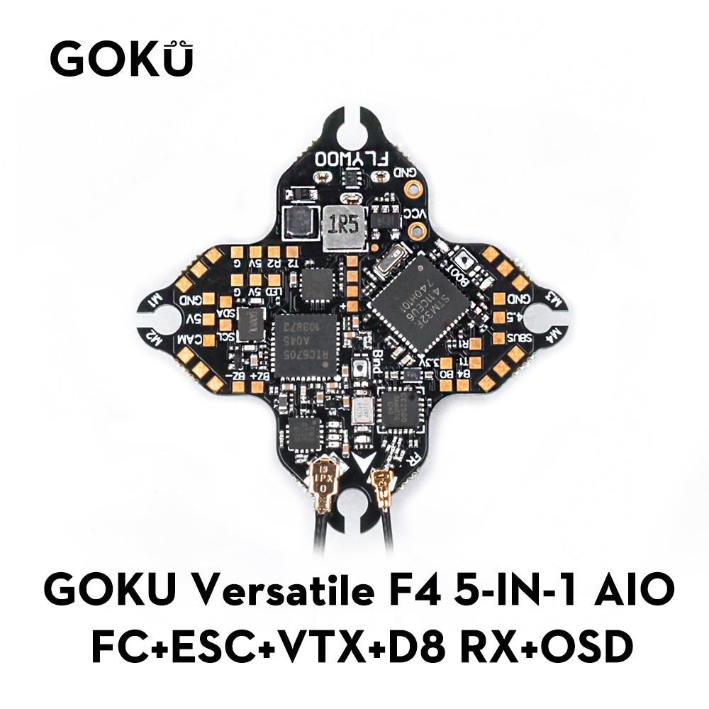Flywoo GOKU Versatile F4 5-IN-1 1S AIO W/250mw VTX , OSD , D8 RX 25.5X25.5