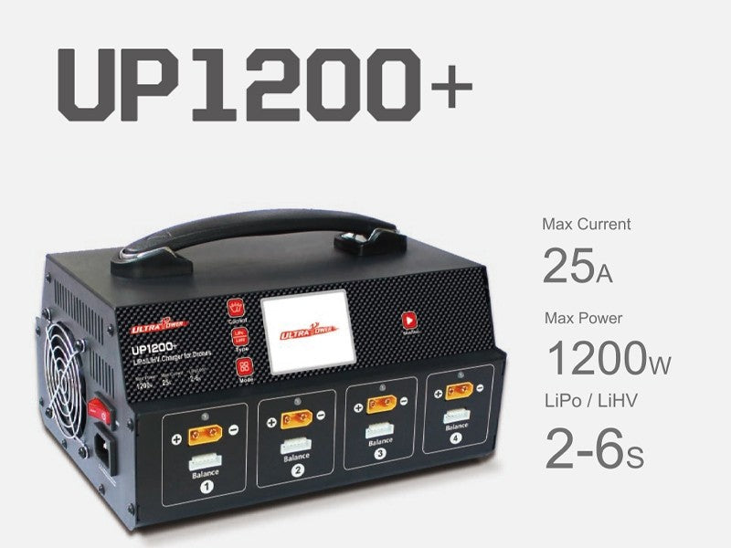 Ultra Power UP1200+ 1200W 25A 8 Channels 2-6S Battery UAV Charger