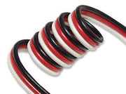 Flat 26AWG servo wire 1 mtr (R/B/W)