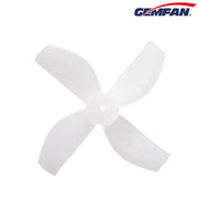 GEMFAN 35MM DURABLE QUAD-BLADE PROPELLERS 1MM SHAFT (4CW+4CCW) - MILKY WHITE