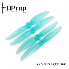HQ Durable 2 Blade Prop 5X5V1S (2CW+2CCW) Color Light Blue Poly Carbonate
