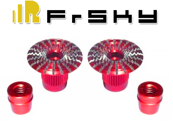 FrSky Vantac M4 4mm CNC Aluminum UMBRELLA Gimbal Stick Ends Red