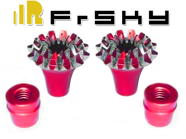FrSky Vantac M3 3mm CNC Aluminum GRAND LOTUS Gimbal Stick Ends RED