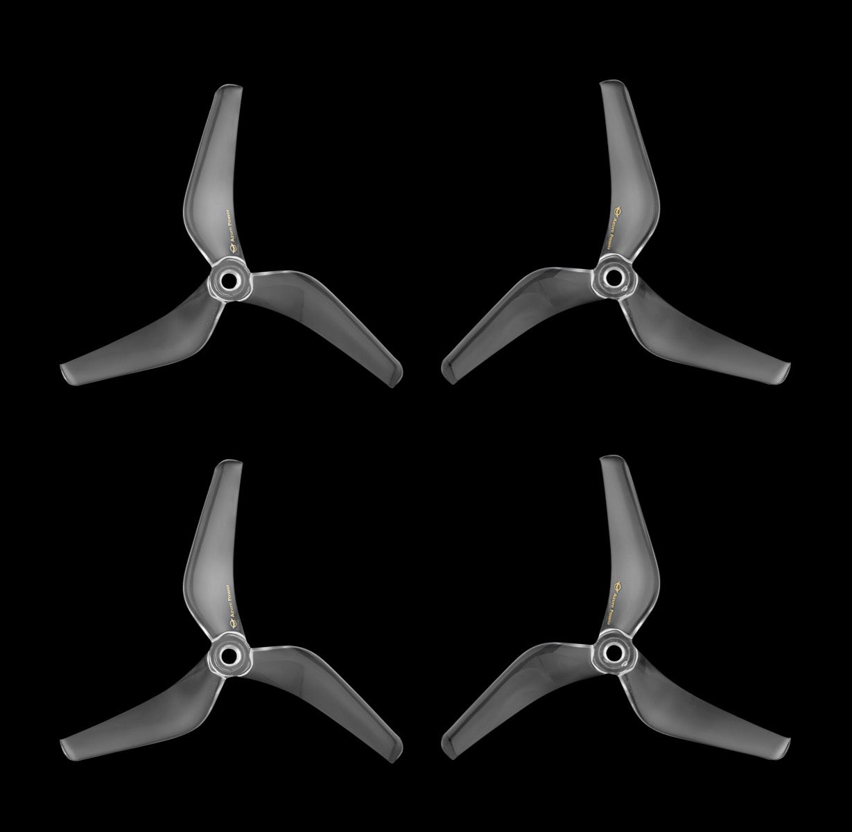 Azure Power 5140 Tri-Blade Light Control Props (2CW+2CCW) Color Clear