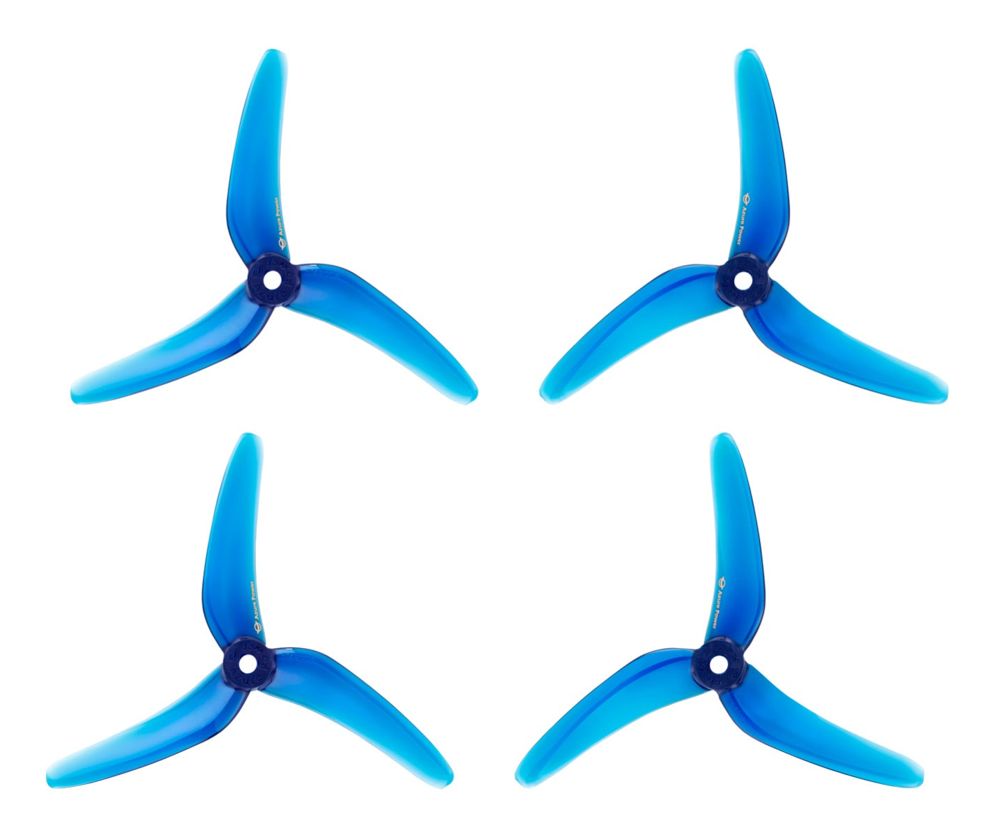 Azure Power 5148 Tri-Blade Strong Fast Props (2CW+2CCW) Color Peacock Blue