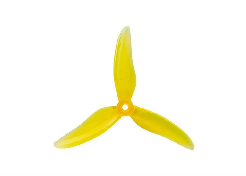 Gemfan Hurricane 51499 Tri Blade Prop (2CW+2CCW) Clear Yellow