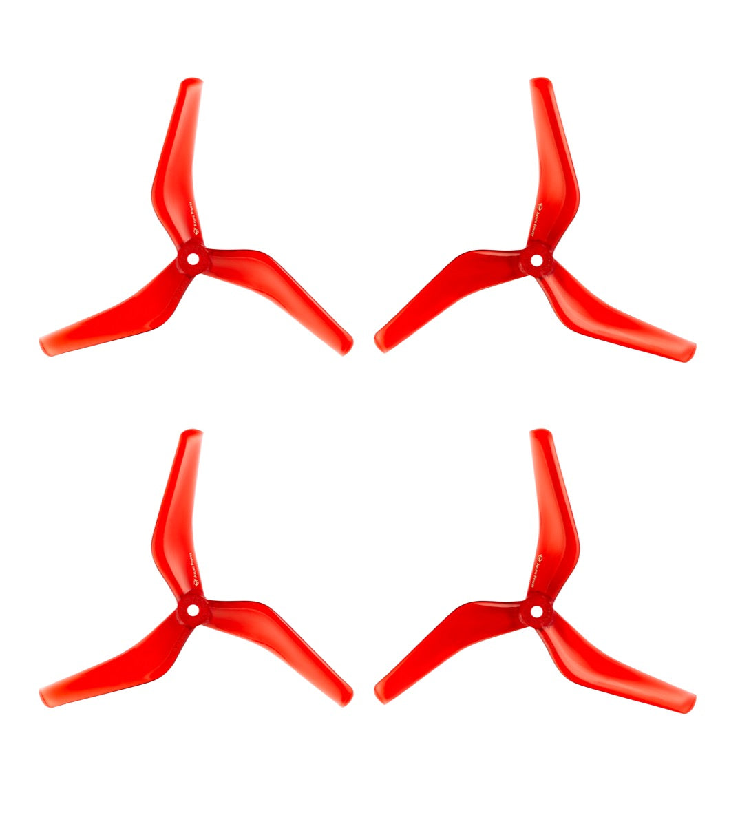 Azure Power 6145 Tri-Blade Big Smooth Props (2CW+2CCW) Color Red