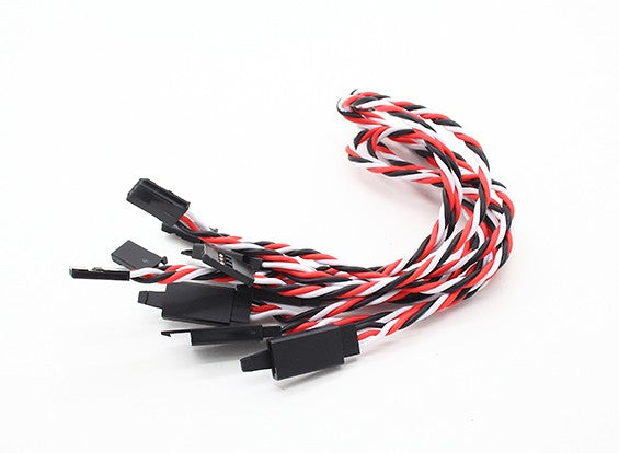 Amass Twisted 30cm Servo Lead Extention (Futaba) with hook (5pcs/bag)