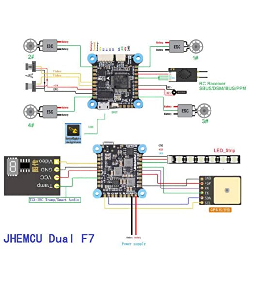 JHEMCU Dual Gyro F7 Flight Controller ACRO