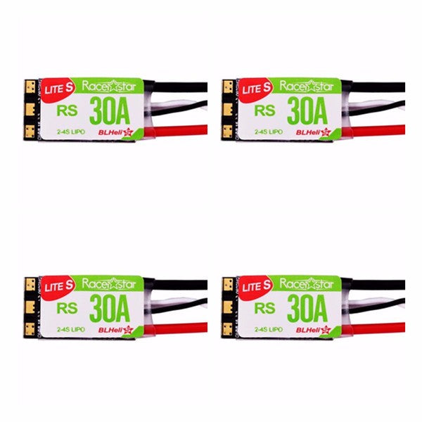 Racerstar RS30A Lites 30A Blheli_S 16.5 BB2 2-4S Brushless ESC (Set of 4)