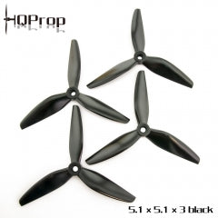 HQ Durable Prop 5.1X5.1X3 (2CW+2CCW) Color Black Poly Carbonate