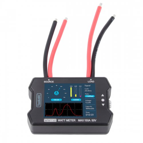 ToolkitRC WM150 150A 50V Watt Meter Power Analyzer LCD Display Power Voltage Current Tester