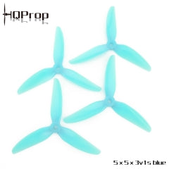 HQ Durable Prop 5X5X3V1S (2CW+2CCW) Color Light Blue Poly Carbonate