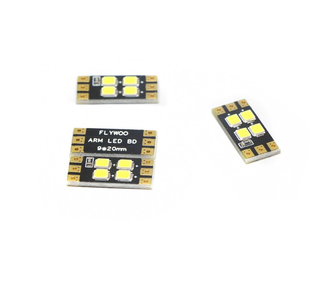4 PCS FLYWOO Frame Arm LED Board Light 2/4 Bits 9*20mm (GREEN)