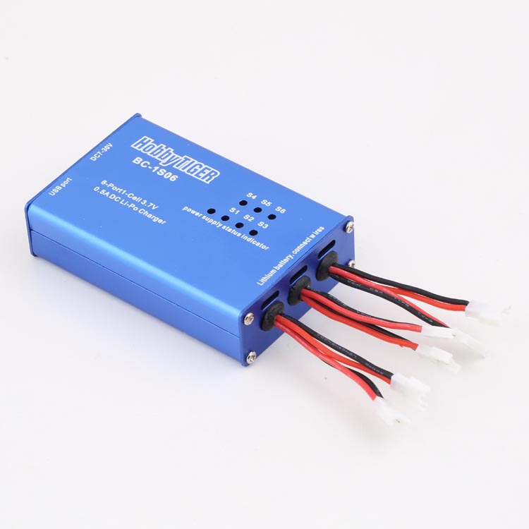 BC-1S06 6 Ports 1S 3.7V Li-Po Battery Balance Charger