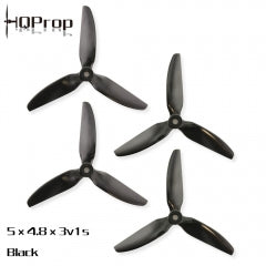HQ Durable Prop 5X4.8X3V1S (2CW+2CCW) Color Black Poly Carbonate