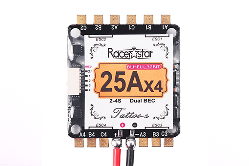 Racerstar Tattoo_S 25A 4 In 1 2-4S ST/ARM Blheli ESC