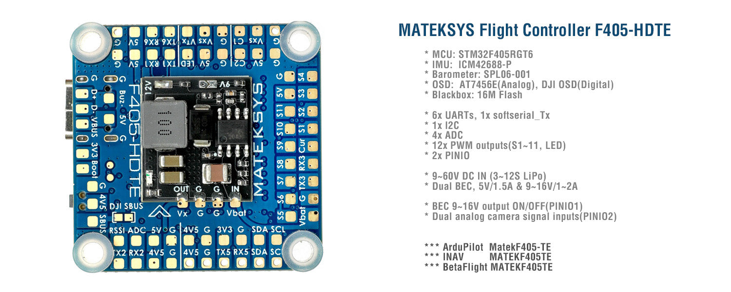 MATEKSYS Flight Controller F405-HDTE