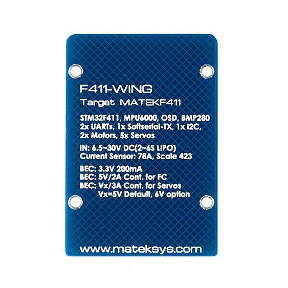 Matek Systems F411-Wing Flight Controller