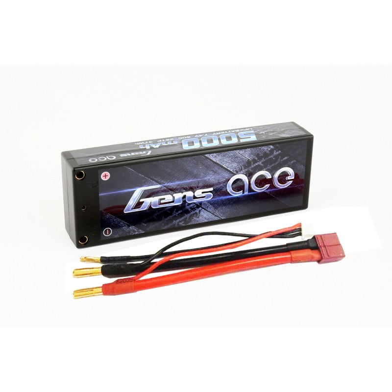 Gens ace 5000mAh 7.4V 50C 2S1P HardCase Lipo Battery Pack 10#