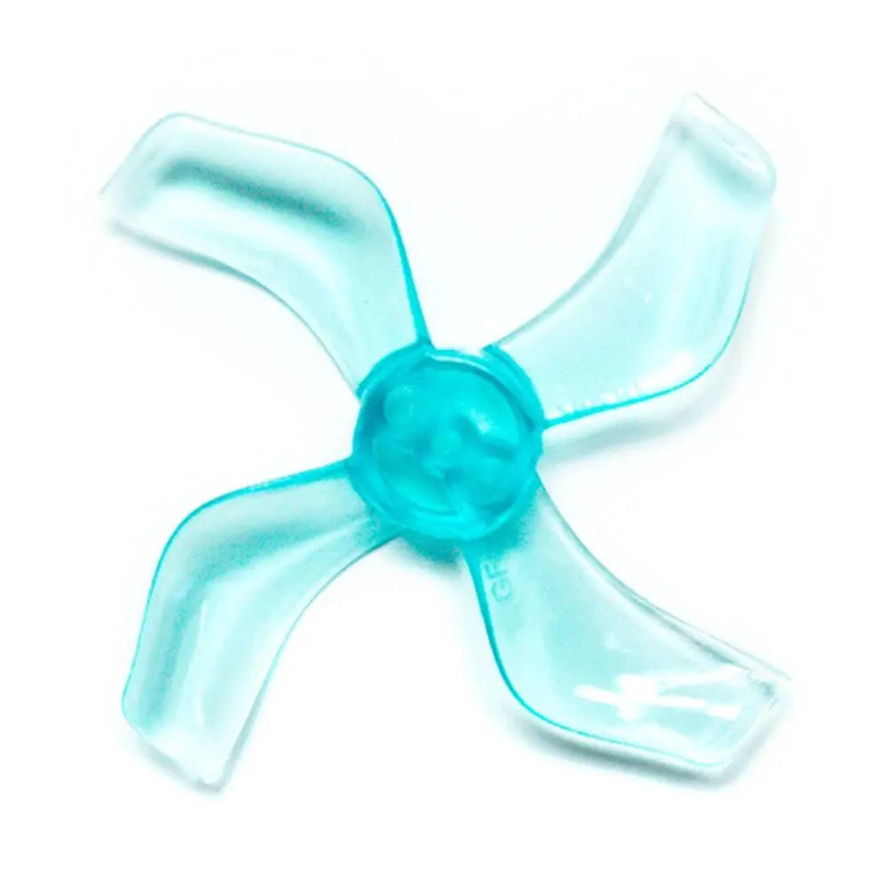 Gemfan 1636-4 40mm 4-Blade Whoop Propeller (Set of 8) - 1.5mm Shaft - T-Mount Clear Blue