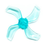 Gemfan 1636-4 40mm 4-Blade Whoop Propeller (Set of 8) - 1.5mm Shaft - T-Mount Clear Blue