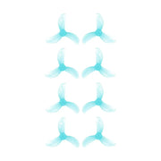 Gemfan 40mm 1608 3-Blade Polycarbonate Propeller (Set of 8) - 1.5mm Clear Blue