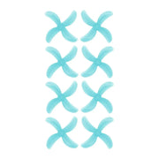 Gemfan 40mm 1609 4-Blade Polycarbonate Propeller (Set of 8) - 1mm Clear Red