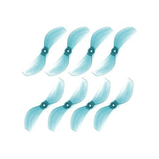 Gemfan 45mm 2-Blade Polycarbonate Propeller (Set of 8) - 1.5mm Clear Blue