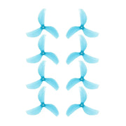 Gemfan 45mm 3-Blade Polycarbonate Propeller (Set of 8) - 1.5mm Clear Blue