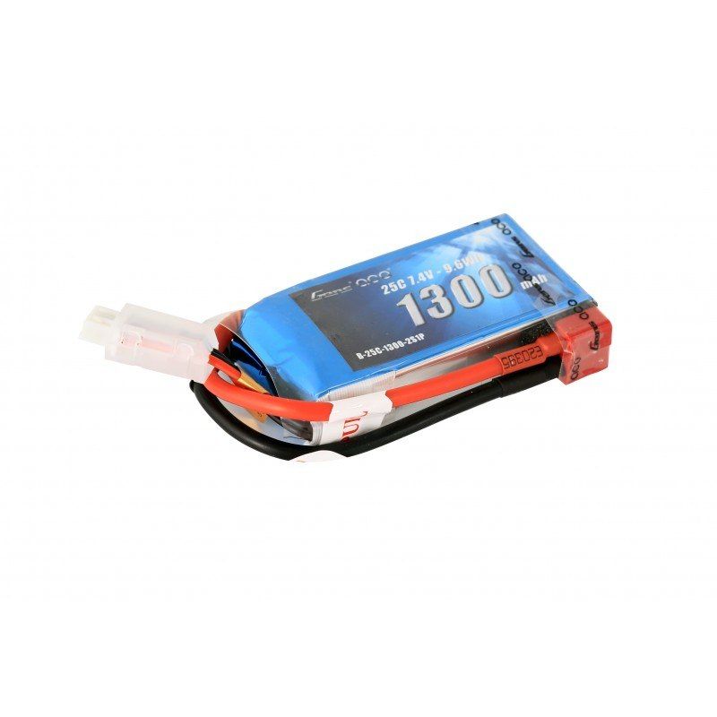 Gens ace 1300mAh 7.4V 25C 2S1P Lipo Battery Pack with deans connector