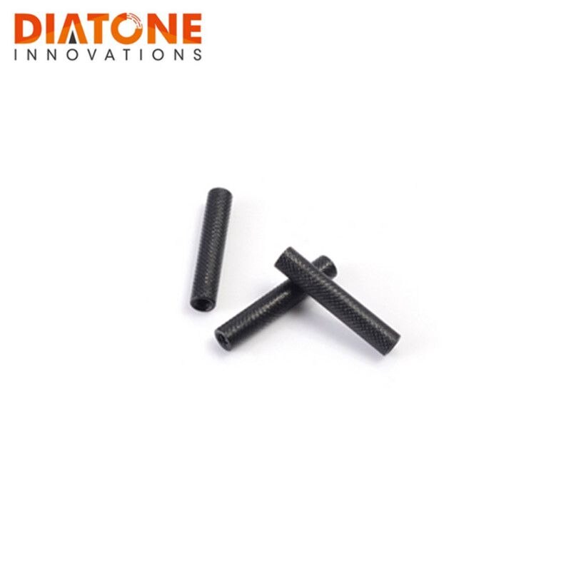 Diatone M2*19mm Two-way Knurled Aluminum Standoff Black (10PCS)