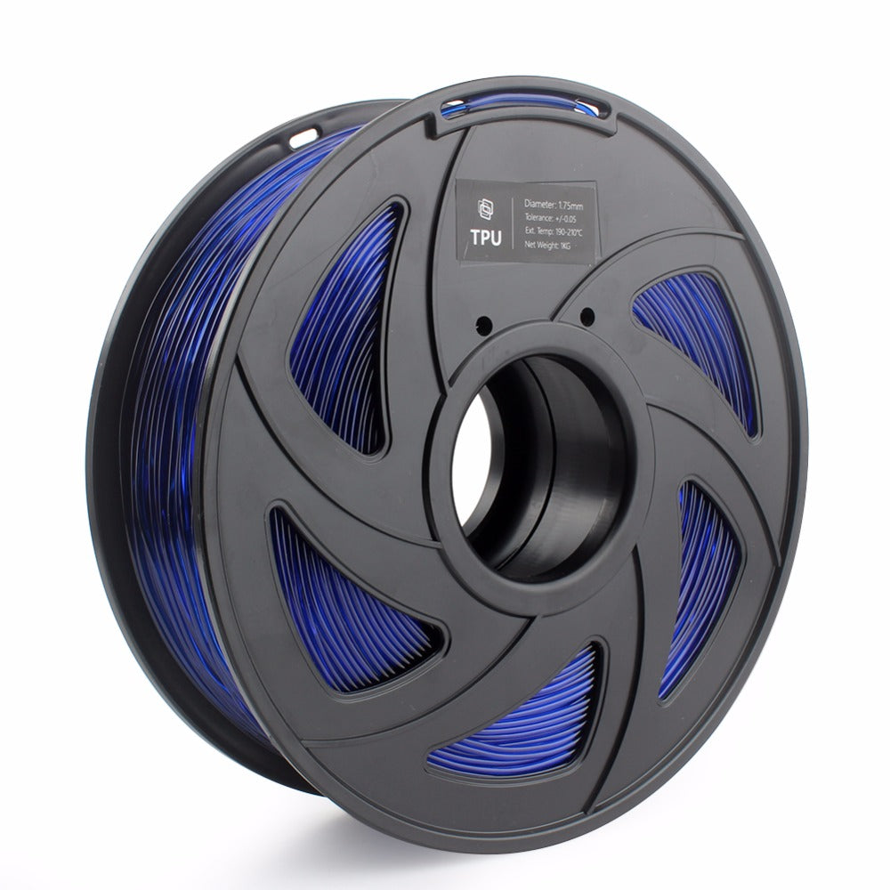 CREOZONE Flexible 3D Printer Filament TPU 1.75mm 1KG Color Clear Blue