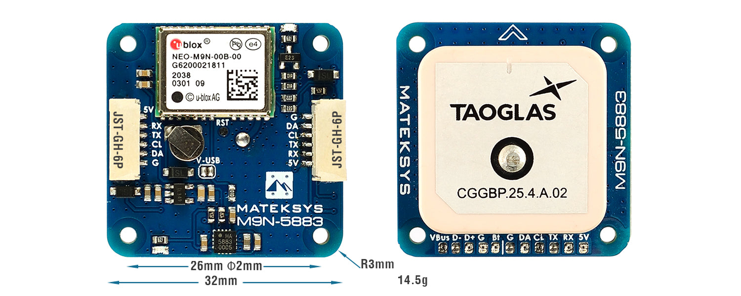 MATEK GNSS & COMPASS M9N-5883