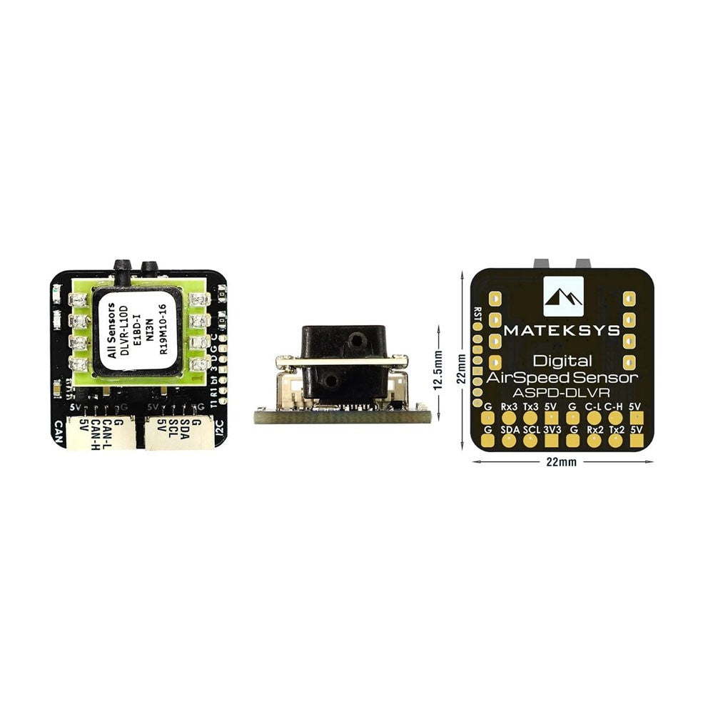 Matek Digital AirSpeed Sensor (ASPD-DLVR, CAN, I2C & UAVCAN)