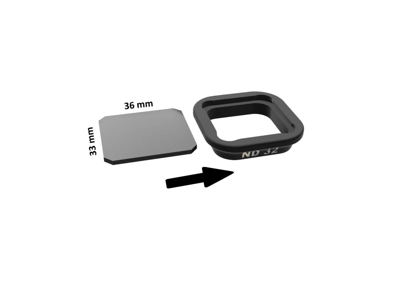 TBS ND Filter holder for GoPro Hero 9, 10 and 11