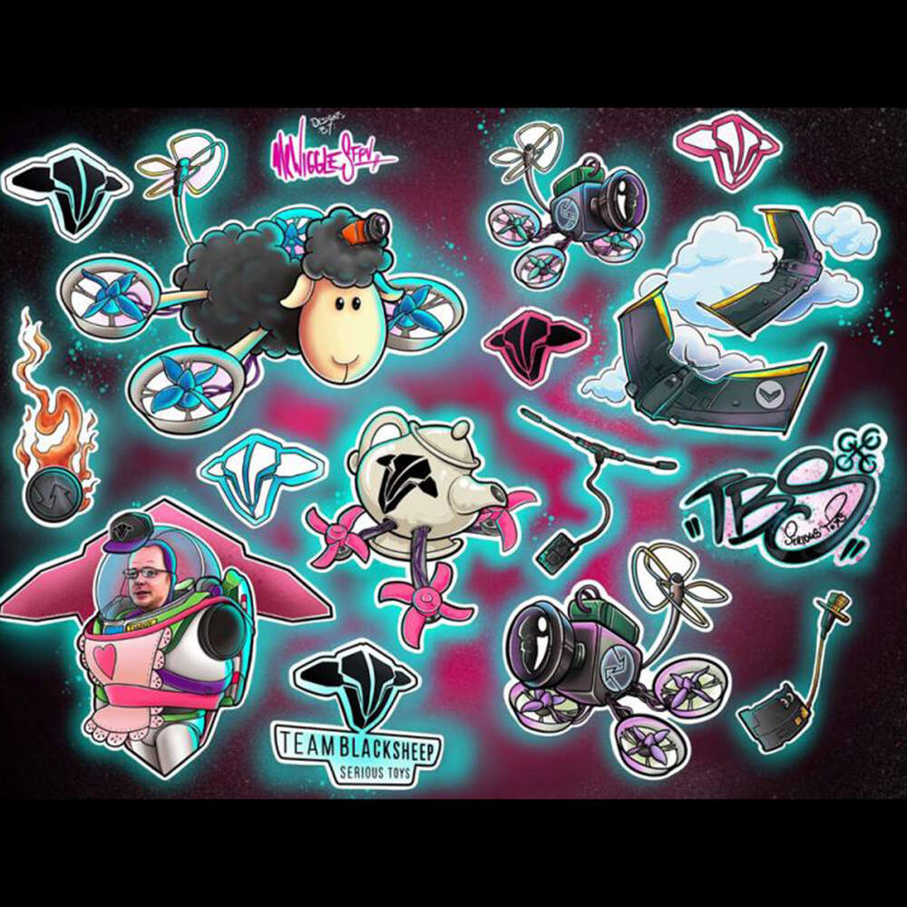 TBS STICKERS - MR. WIGGLESFPV