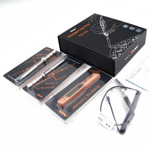 TS100 Golden Digital Soldering Iron kit With B2 & BC2 Tips