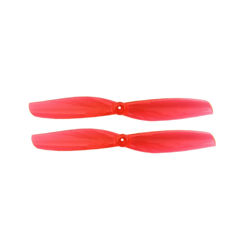 Gemfan 65MMS Durable 2-Blade Props (1.5mm Shaft - Set of 8) CLEAR RED