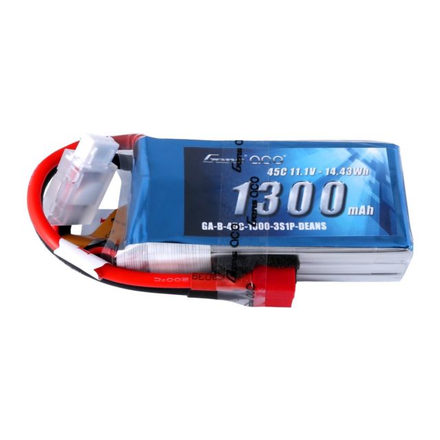 Gens ace 1300mAh 11.1V 25C 3S1P Lipo Battery Pack with DEANS connector