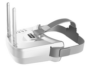 Eachine VR009 5.8G 40CH Auto-Searching Double Antennas mini FPV Goggles 3.0 Inch 480*320 LCD Screen Built-in Battery for RC Drone Beginner - WHITE