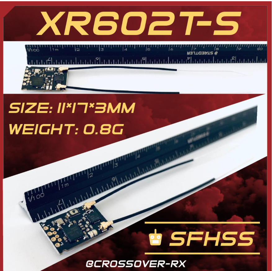 CROSSOVER RX XR602T-S(SFHSS Futaba) SBUS/FPORT/RSSI/Full-range/D-ANT MicroFPVRX