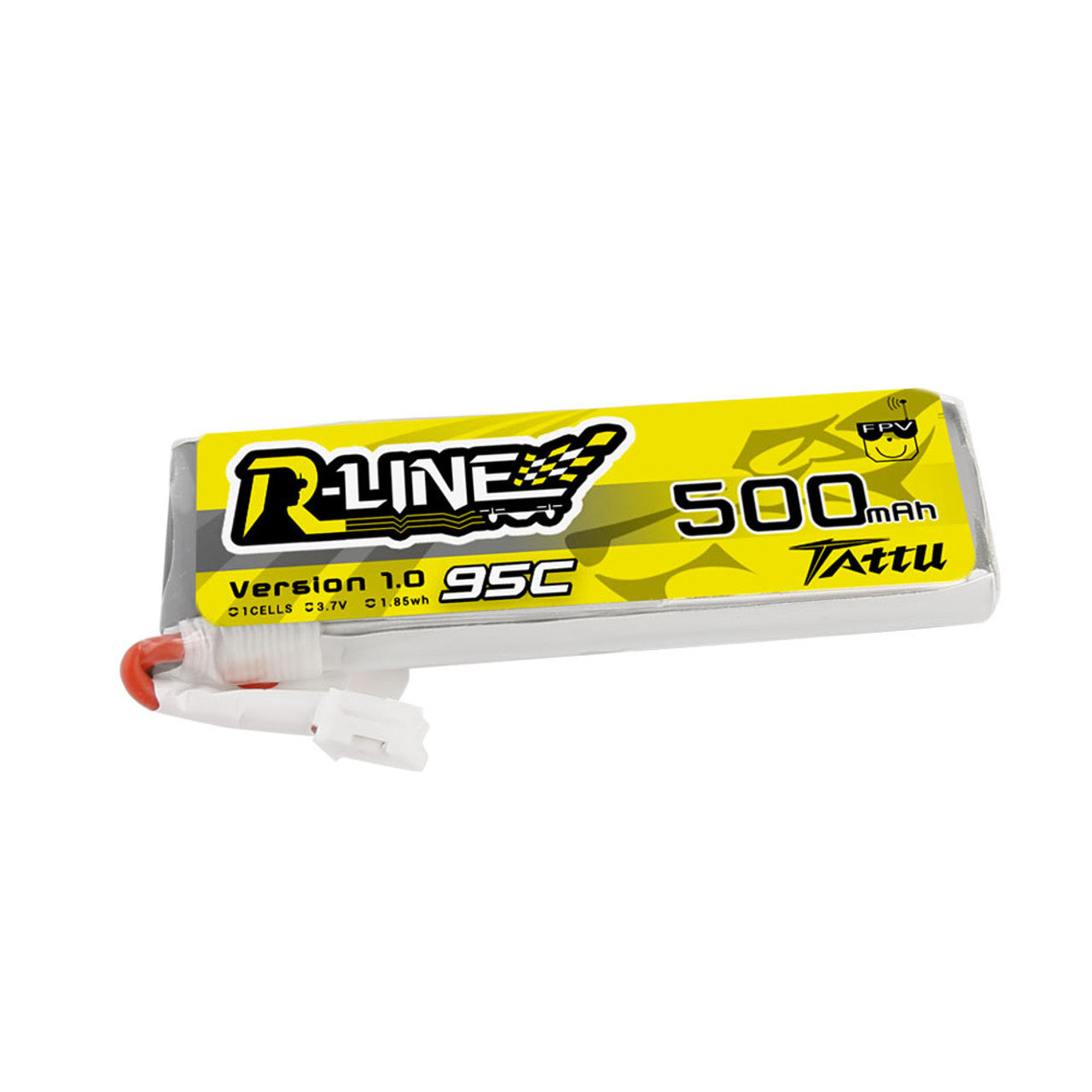 Tattu 500mAh 1S 95C LiPo Battery – JST Plug (High-Discharge Micro FPV)