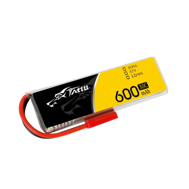 Tattu 600mAh 1S 3.7V 30C LiPo Battery with JST Plug