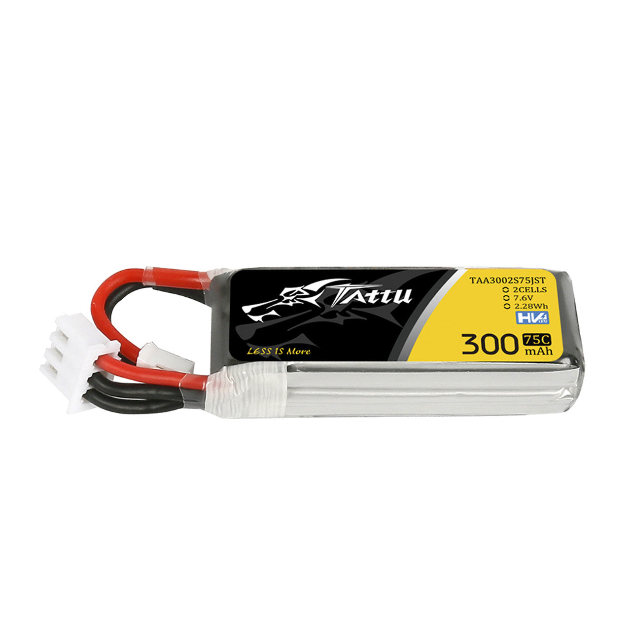 Tattu 75C 300mAh 2S1P LiPo Battery with JST Plug