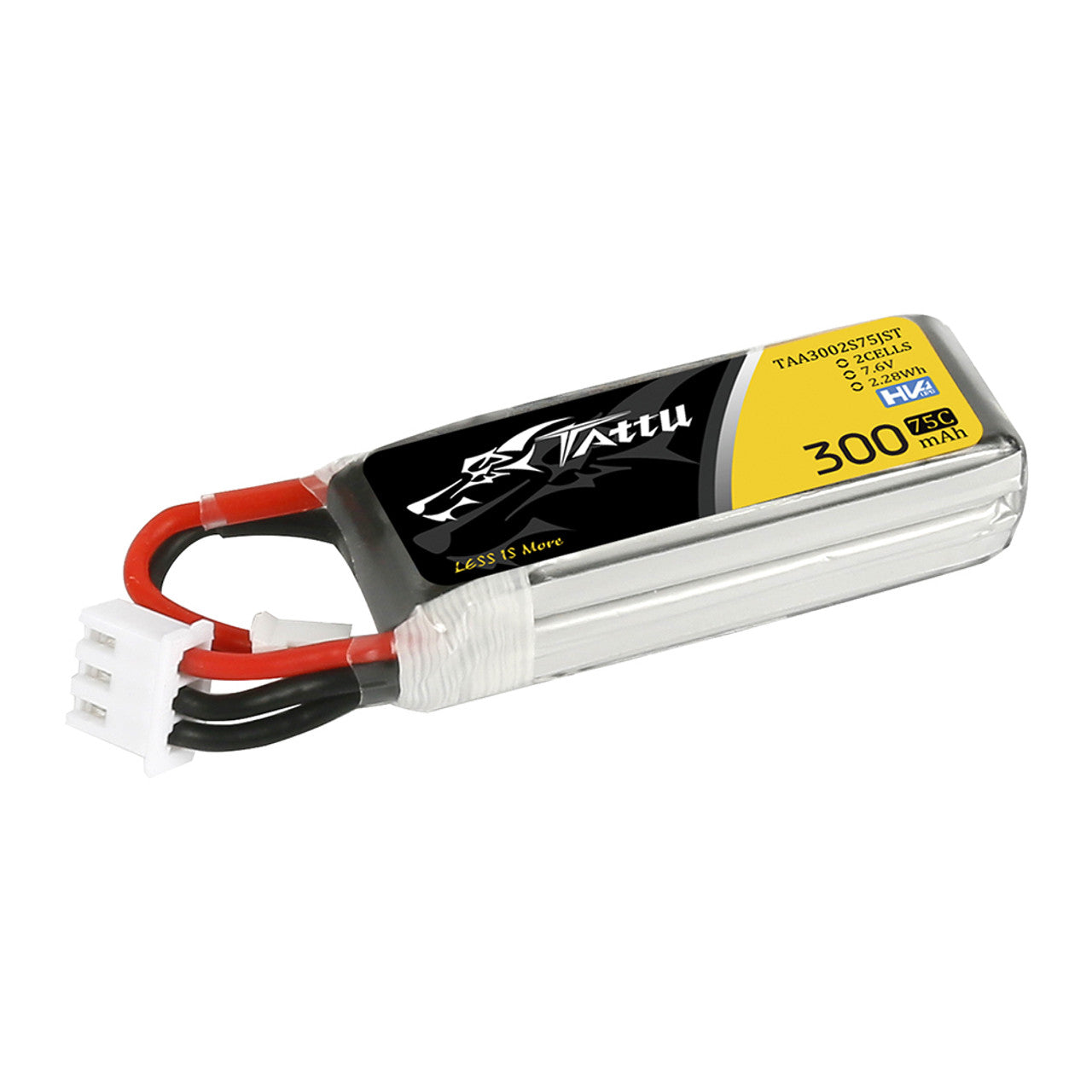 Tattu 75C 300mAh 2S1P HV LiPo Battery with JST Plug